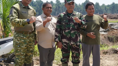 Danrem 091/ASN dan Dandim 0902/Berau Tinjau Langsung Program Cetak Sawah Rakyat di Teluk Bayur