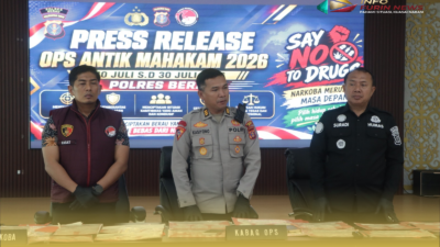 Polres Berau Bongkar 33 Kasus Narkotika, 38 Tersangka Diamankan dalam Operasi Antik Mahakam 2026